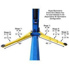 Atlas Automotive Equipment Bp8000 8,000 Lb Capacity Baseplate 2-Post Lift ATEATTD-BP8000-FPD