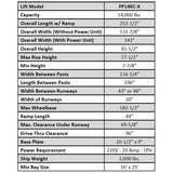 iDEAL FP14KC-X 14,000 lb. 4 Post Service Lift 182.5" WB (Closed Front / Cable Pull) FP14KC-X