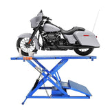 iDEAL Elec-Hydra Motorcycle Lift Bench w/Integrated Motor & Retractable Ramp M-2200IEH-XR