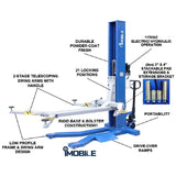 iDEAL MSC-6KLP 6,000 lb Mobile Single Column Lift - Low Profile MSC-6KLP