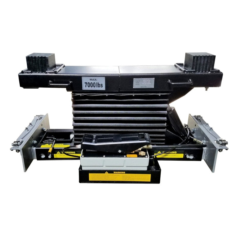 iDEAL Rolling Air Jack 7,000 lb. Capacity - On The Rail - Air / Hyd RAJ-7K-L