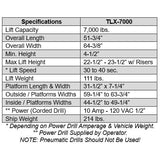 iDEAL Portable Auto Tilt Lift TLX - 7,000 lbs. Capacity TLX-7000