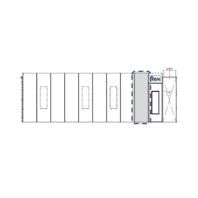 iDEAL Cross Flow Paint Booth 30 In. Solid Extension Kit