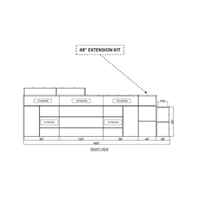 iDEAL PSBSSDD 48" SDD & SEMI Extension Panel Kit Assembly