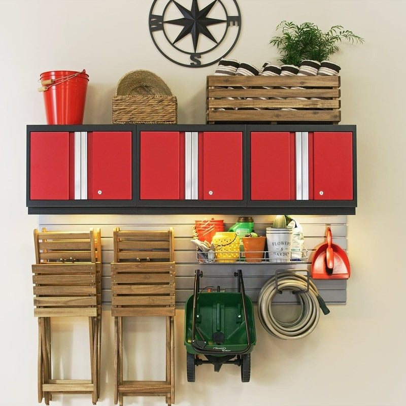 NewAge Bold Series 11 Piece Cabinet Set With Display Shelves, Wall Cabinets and 30 in. Lockers