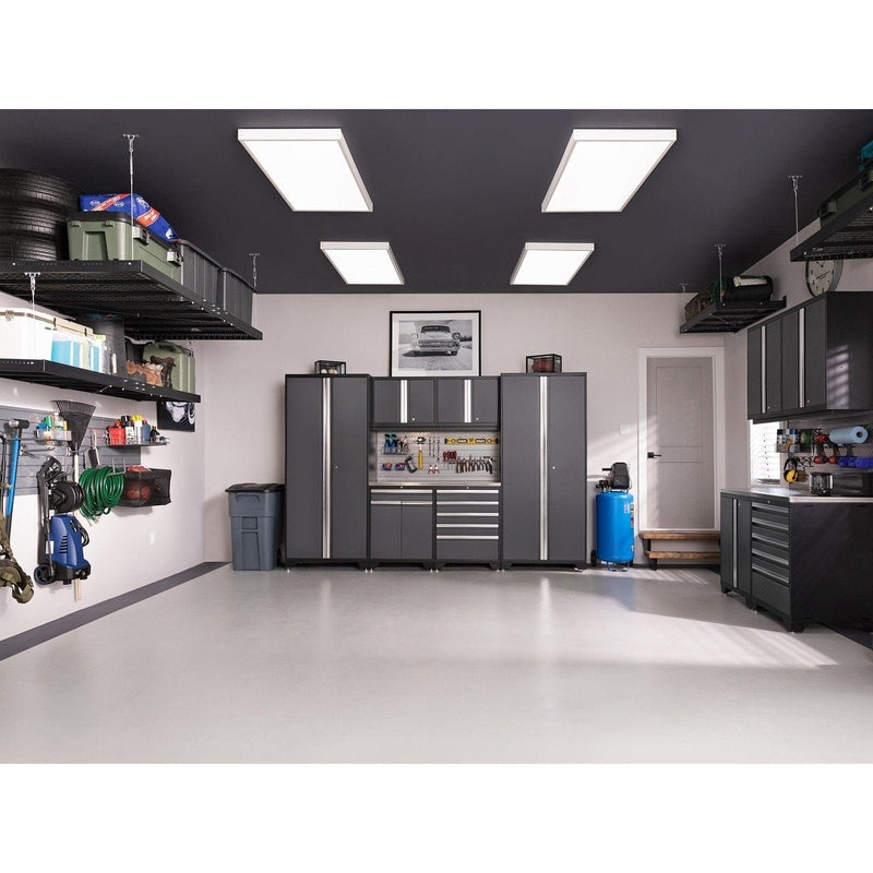 NewAge Pro Series 10 Piece Cabinet Set with Lockers, Wall, Tool Drawer Cabinets, and 56 in. Worktop