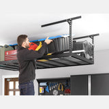 NewAge VersaRac Pro 4 ft. x 8 ft. Height-Adjustable Overhead Rack - Black