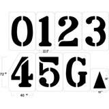 Newstripe 72" Football Field Numbers Stencil Kit 1/8″ (125mil) Professional Grade