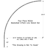 Newstripe NCAA Basketball 3-point Line Stencil 10003323