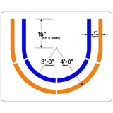 Newstripe NCAA Basketball Restricted Area Stencil 10005132
