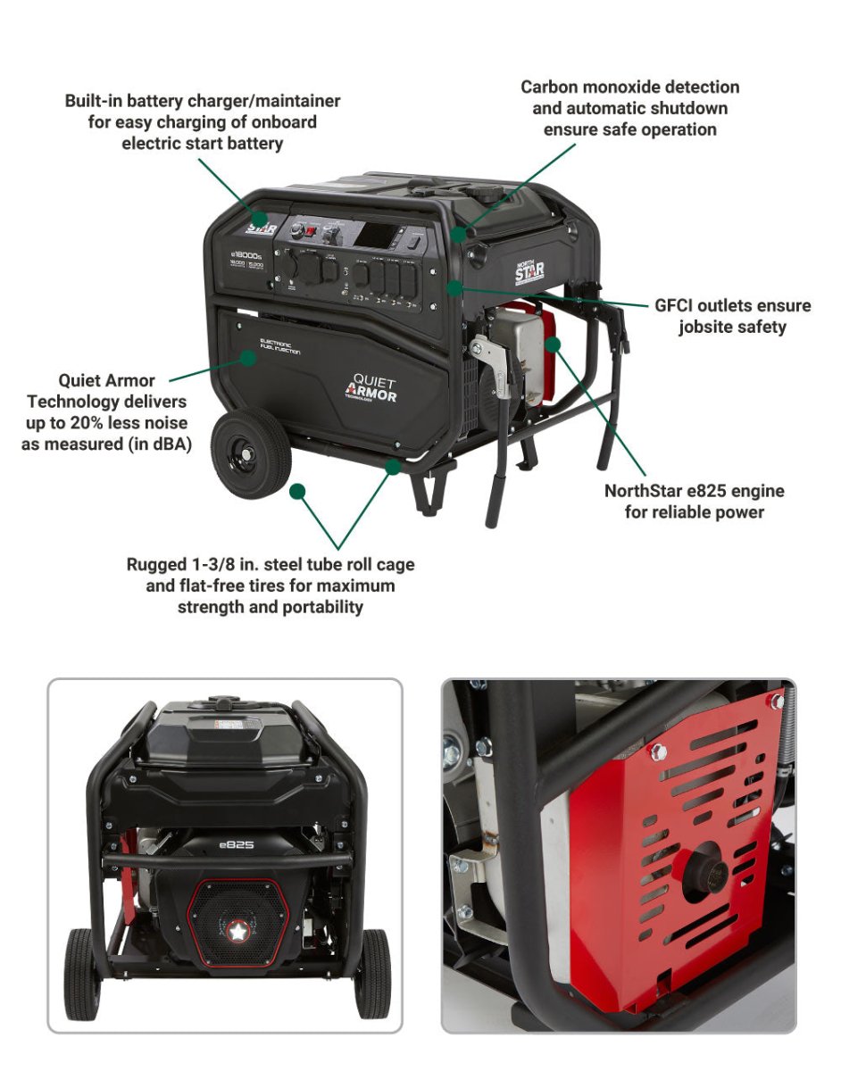 NorthStar Generator 18,000 Surge Watt Electric Start Northstar E825