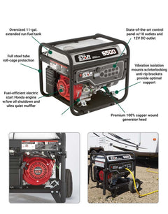 NorthStar Generator 4,500 Surge Watt Recoil Start Honda GX270