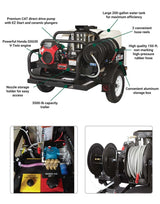 NorthStar Hot Pressure Washer Trailer Mounted 4,000 PSI 4.0 GPM Honda GX690