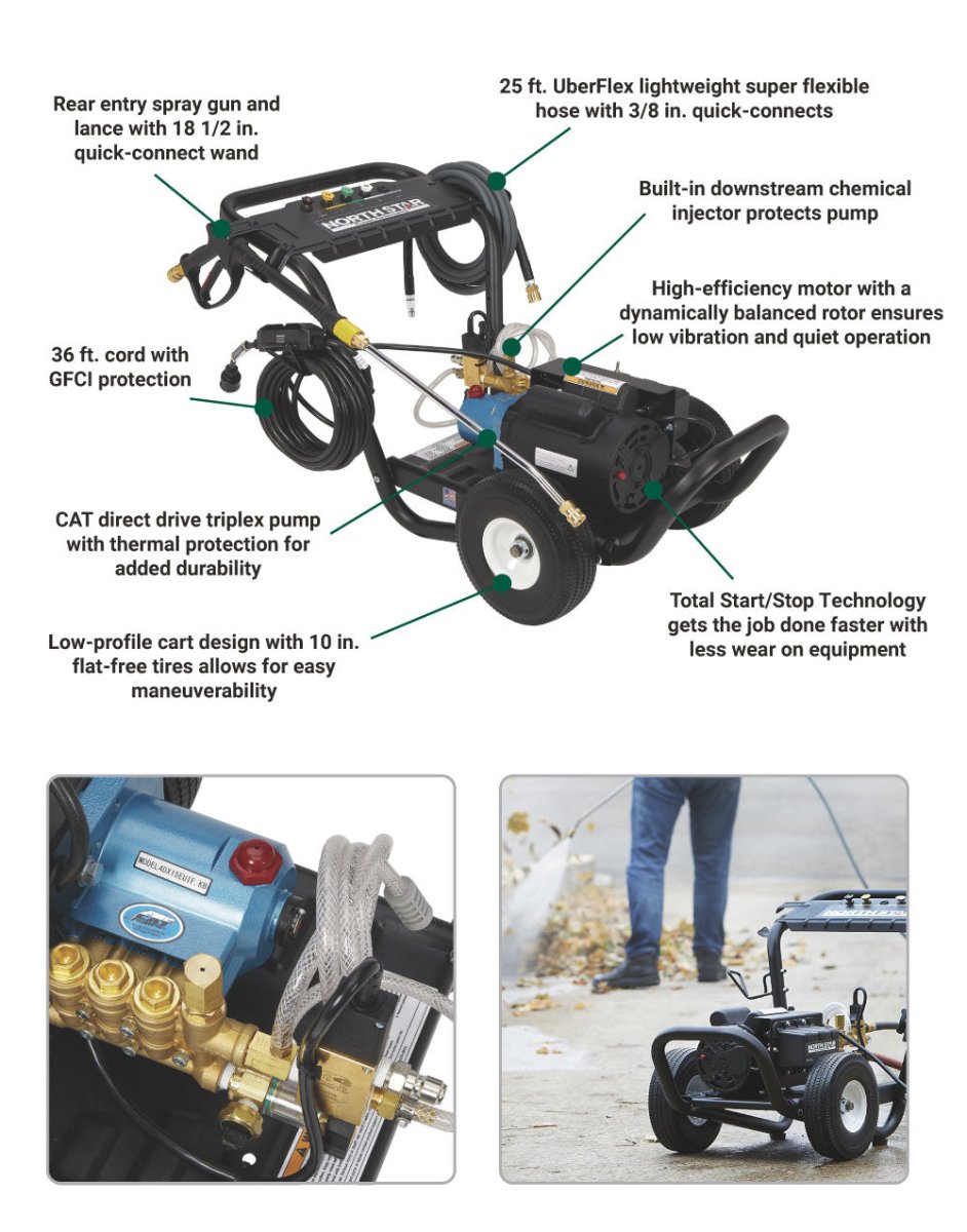 NorthStar Pressure Washer 2000 PSI 1.5 Gpm Electric 120V