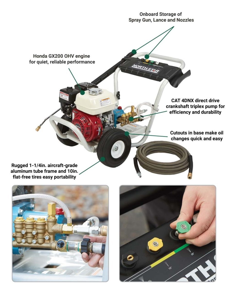 NorthStar Pressure Washer 3,300 PSI 2.5 GPM Honda GX200