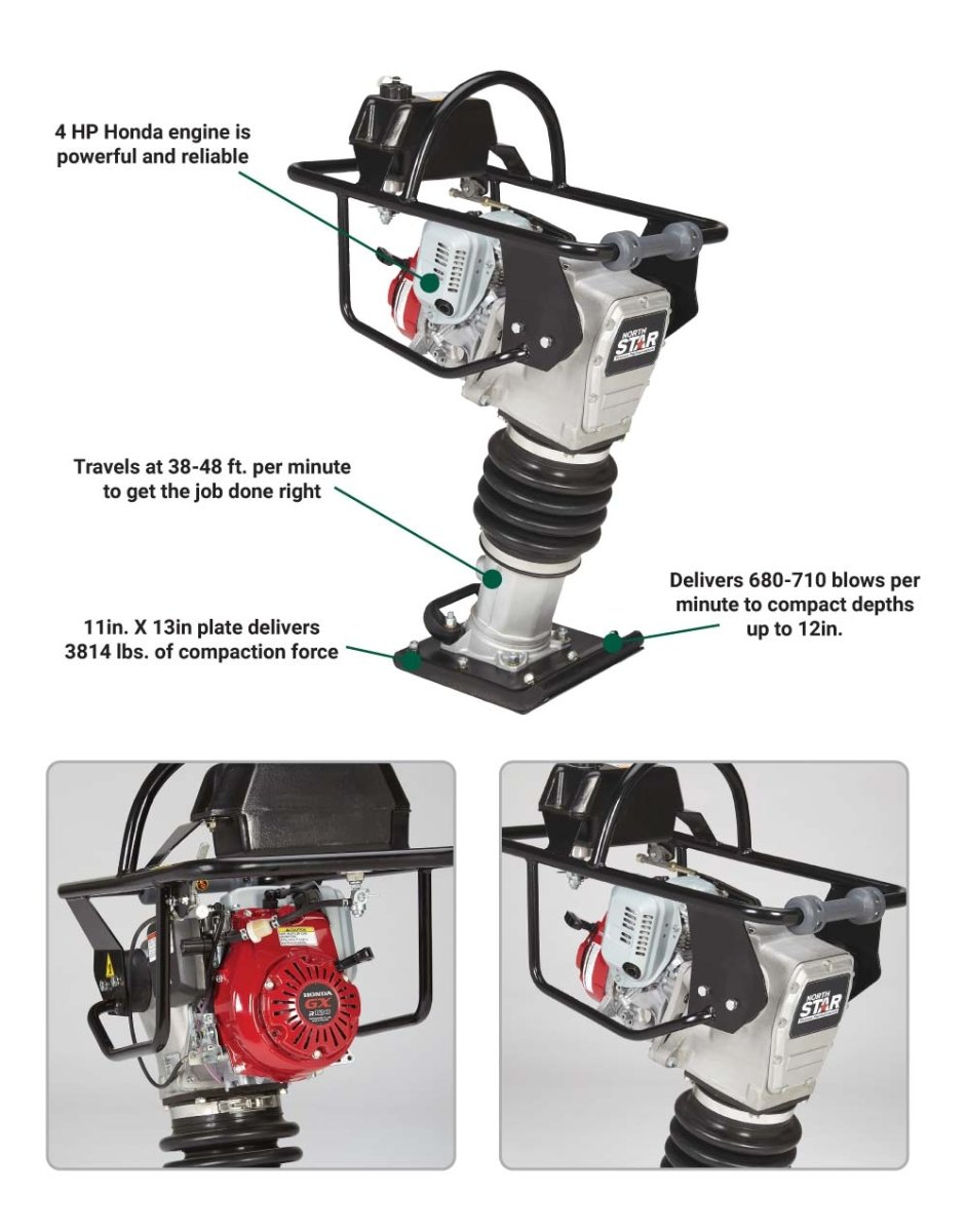NorthStar Tamping Rammer 680-710 BPM Honda GXR120