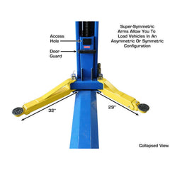 Atlas Automotive Equipment Bp8000 8,000 Lb Capacity Baseplate 2-Post Lift ATEATTD-BP8000-FPD