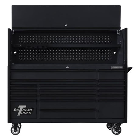 Extreme Tools DX Series 72" Professional Hutch & 17 Drawer Roller Cabinet Combo