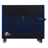 Extreme Tools DX Series 72" Professional Hutch & 17 Drawer Roller Cabinet Combo