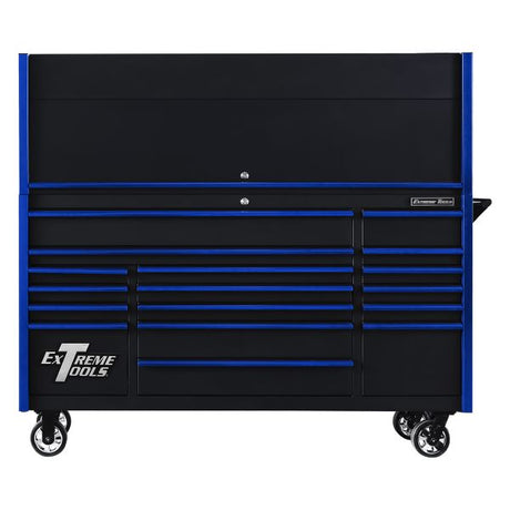 Extreme Tools DX Series 72" Professional Hutch & 17 Drawer Roller Cabinet Combo