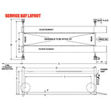 Challenger Lifts 4P14EFX Four Post Lift Closed Front 14,000 Lbs Capacity
