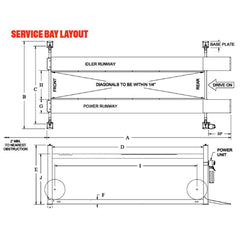 Challenger Lifts 4P14EFX Four Post Lift Closed Front 14,000 Lbs Capacity