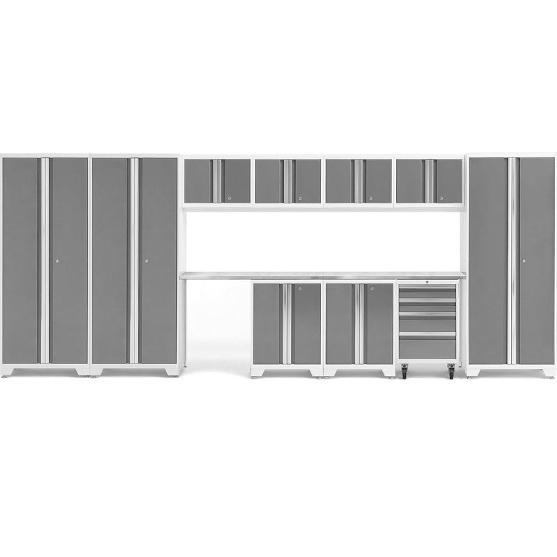 NewAge Bold Series 12 Piece Cabinet Set With Tool, Base, Wall Cabinets and 3 Lockers