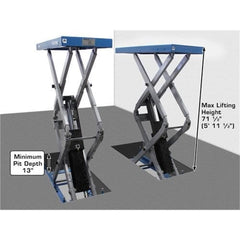 Atlas Automotive Equipment Fm9Sl In Ground Full-Rise 9,000 Lb. Capacity Scissor Lift ATEATTD-FM9SL-FPD